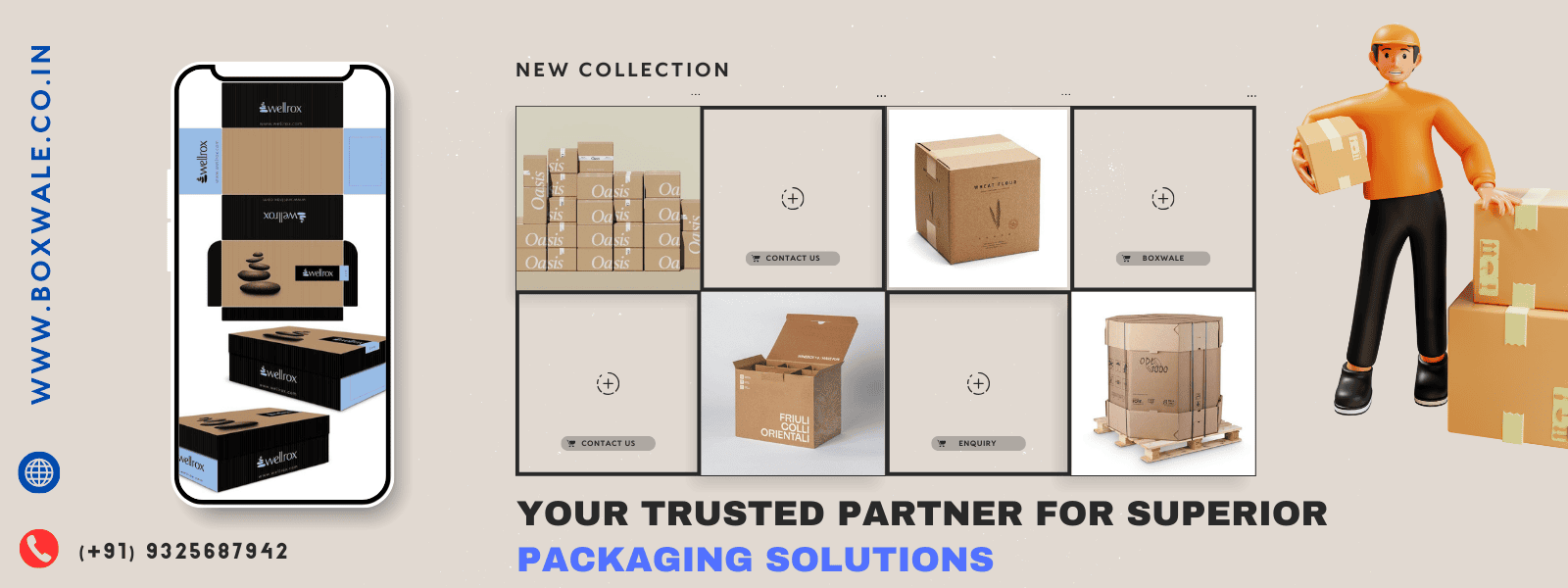 Beige Minimalist Fashion New Collection Photo Collage Banner (1600 x 600 px)